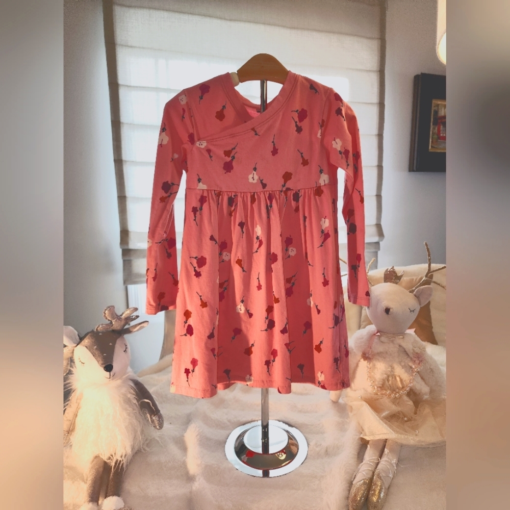 Tea, Size 6, Pink floral cotton dress